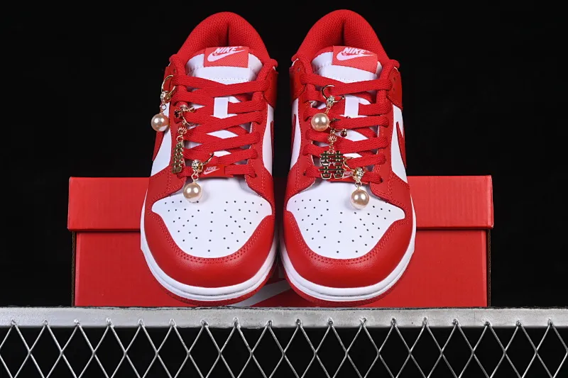 All categories Nk SB Dunk series Nk SB Dunk Low low-top sneakers Nike SB Dunk Low wedding banquet white red low-top casual sneakers DD1873-116